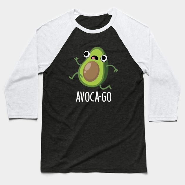 Avoca-go Cute Avocado PUn Baseball T-Shirt by punnybone